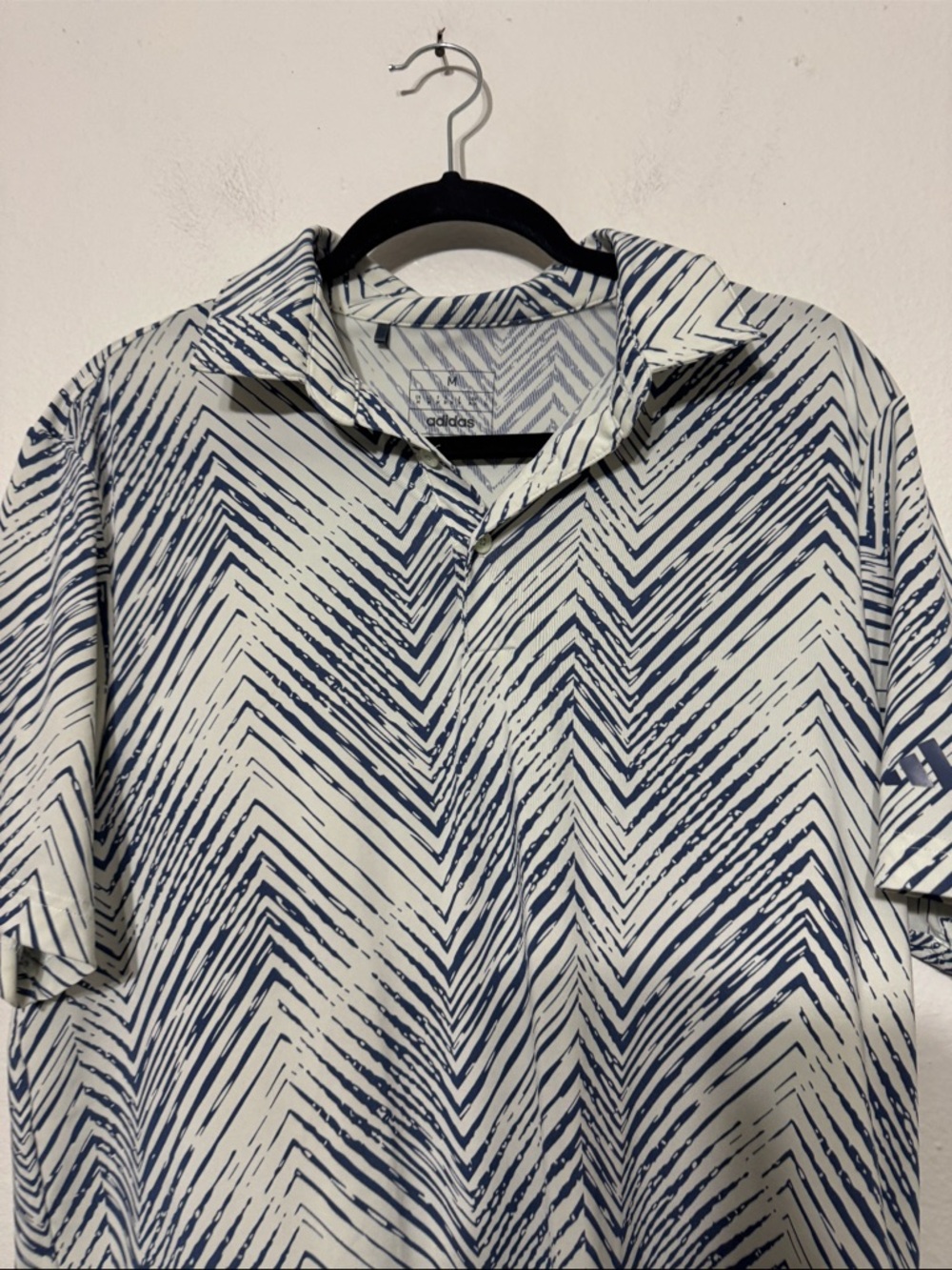 Adidas Men’s Crystal Jade Ult365 Allover Polo Golf shirt Size Medium - Picture 5 of 11